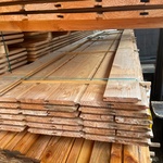 Ca. 38x Douglas Blokhutprofiel, 28x175mm, lengte 500cm
